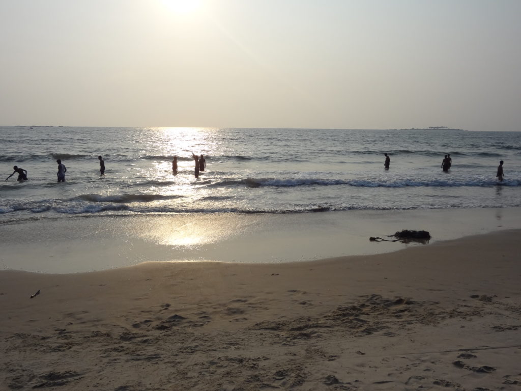 playing in kudle beach Gokarna