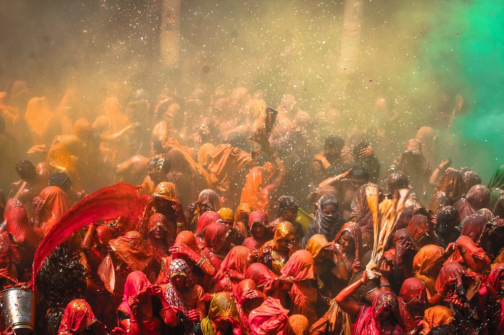Mathura & Vrindavan Holi Celebrations with flower is one of the best places to celebrate holi in india