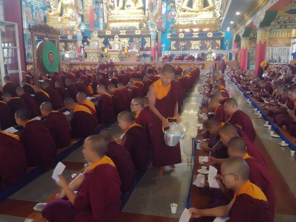 mass prayers by monks